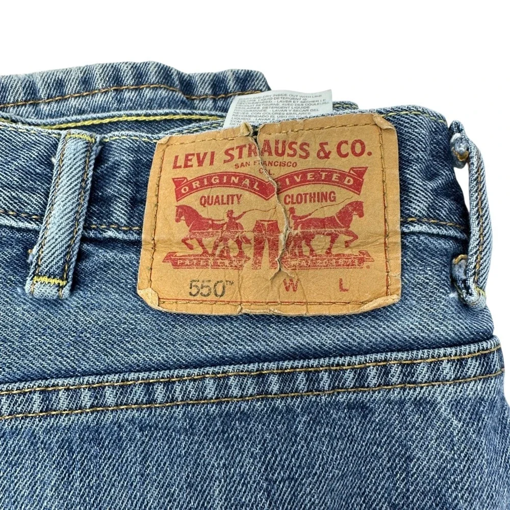 LEVI'S 550 Red Tab Relaxed Fit‎ Blue Denim Jeans 44x29